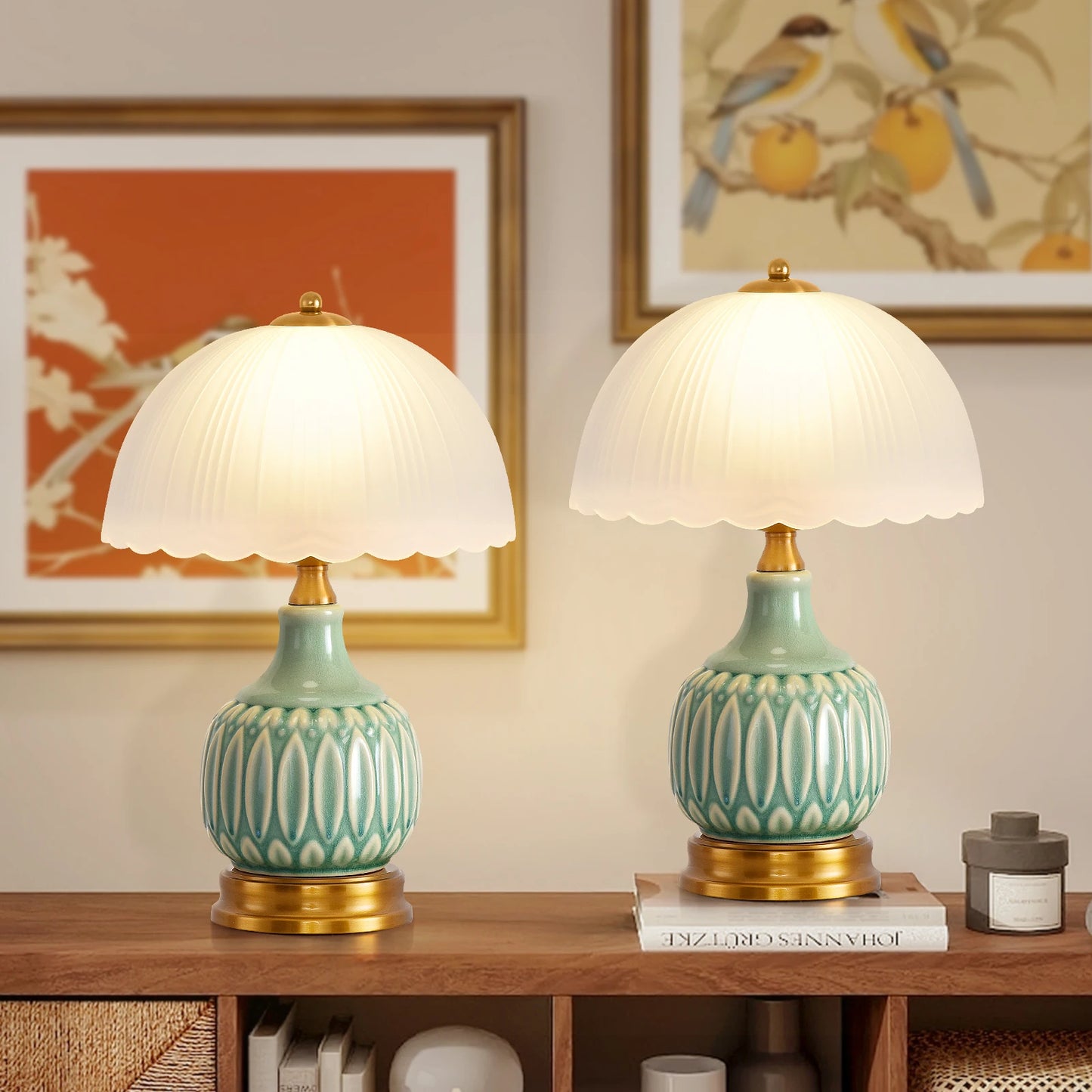 16" Modern Ceramic Table Lamps