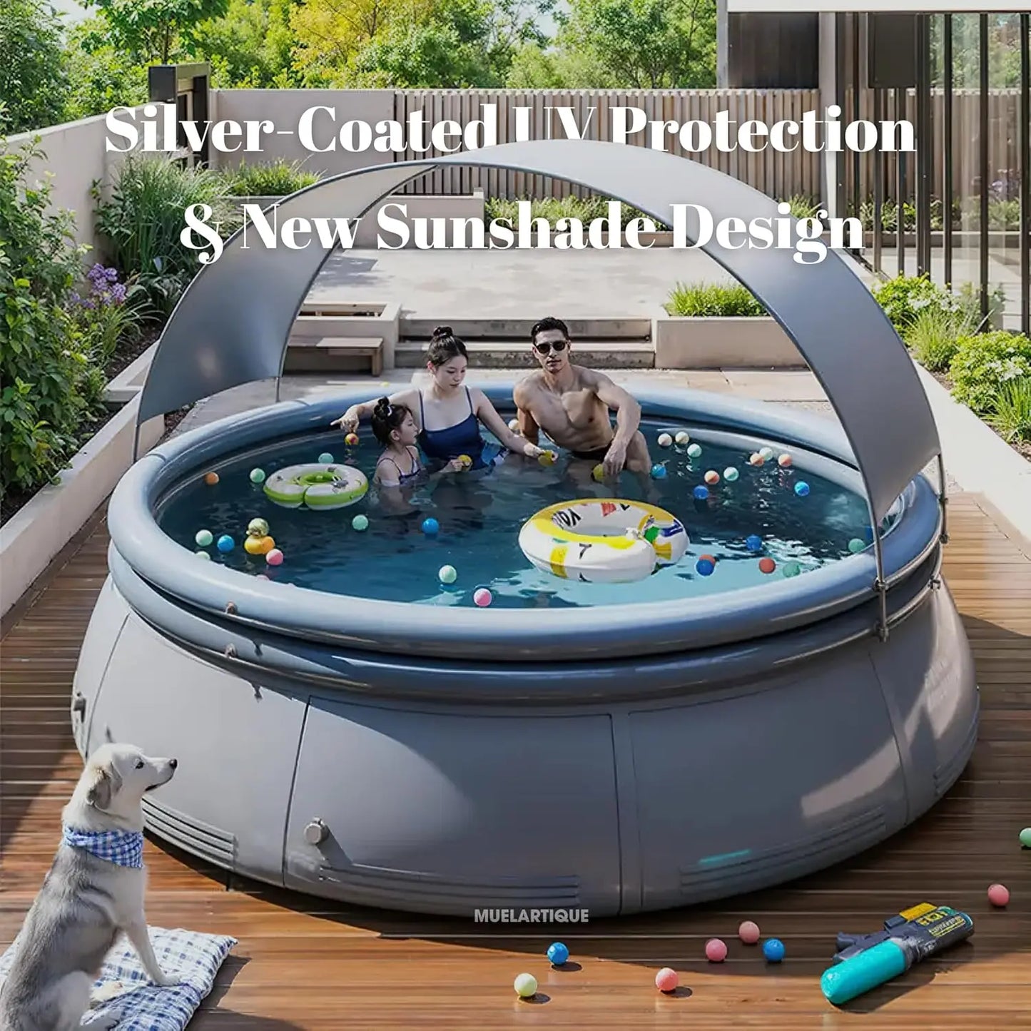 Inflatable Pool with Canopy