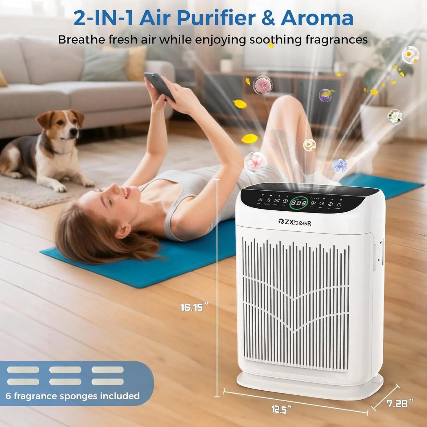 Large Room Air Purifier with  PM2.5 Sensor