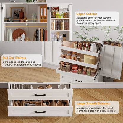 Tall Farmhouse Freestanding Pantry