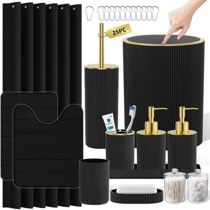 Gold Bathroom Accessories Set