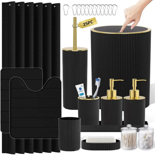 Gold Bathroom Accessories Set