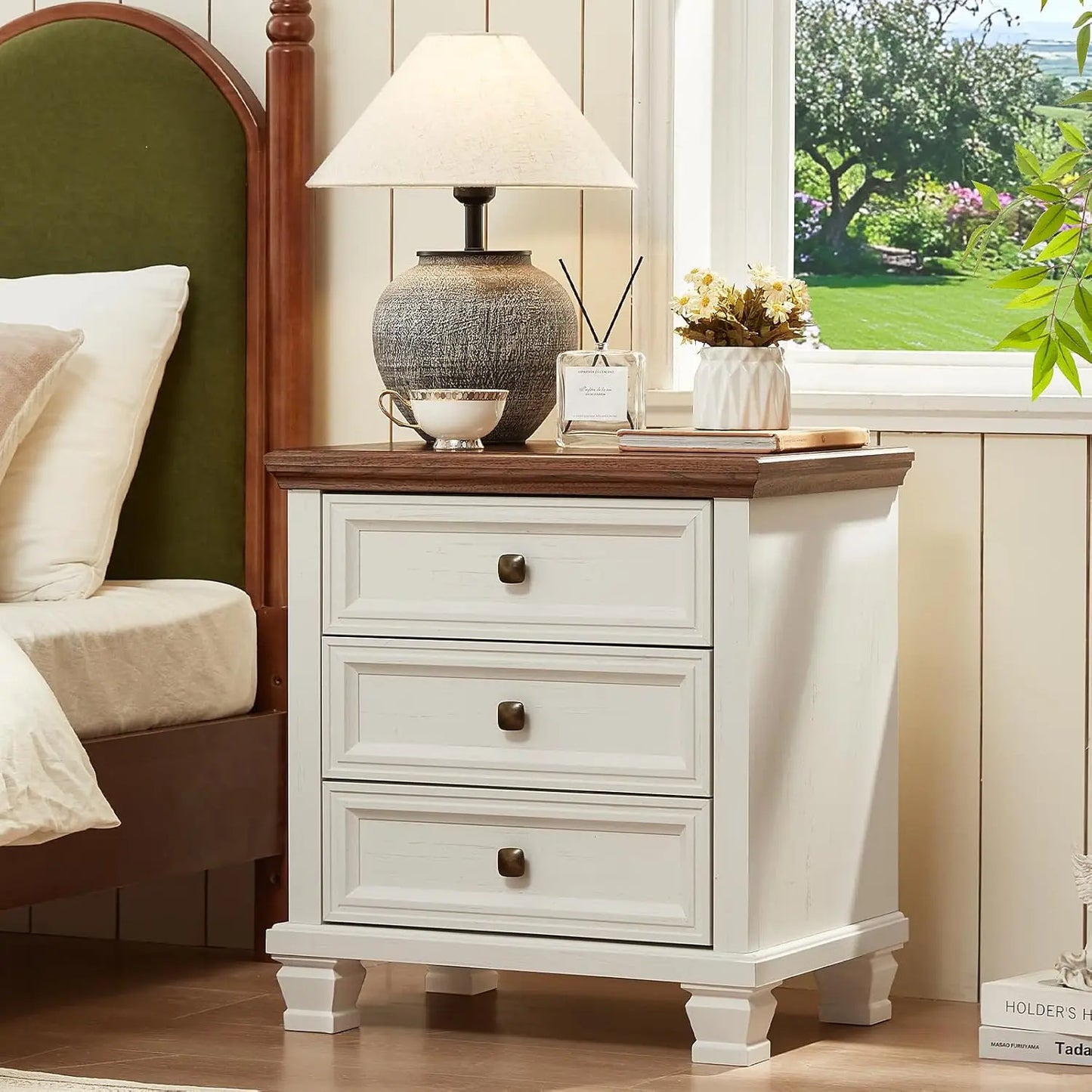 Farmhouse White Nightstand