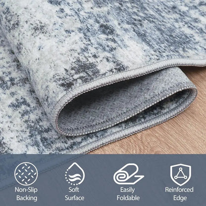 8x10 Area Rugs for Living Room Rug Washable Abstract Large Rug for Dining Room Bedroom Carpet Non Slip 8 by 10 Indoor Modern Nu