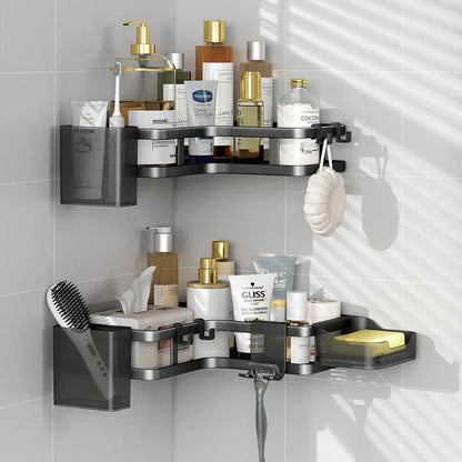 6PCS Double-layer Stainless Steel Corner Shelf