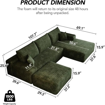 Boneless Sectional Couch