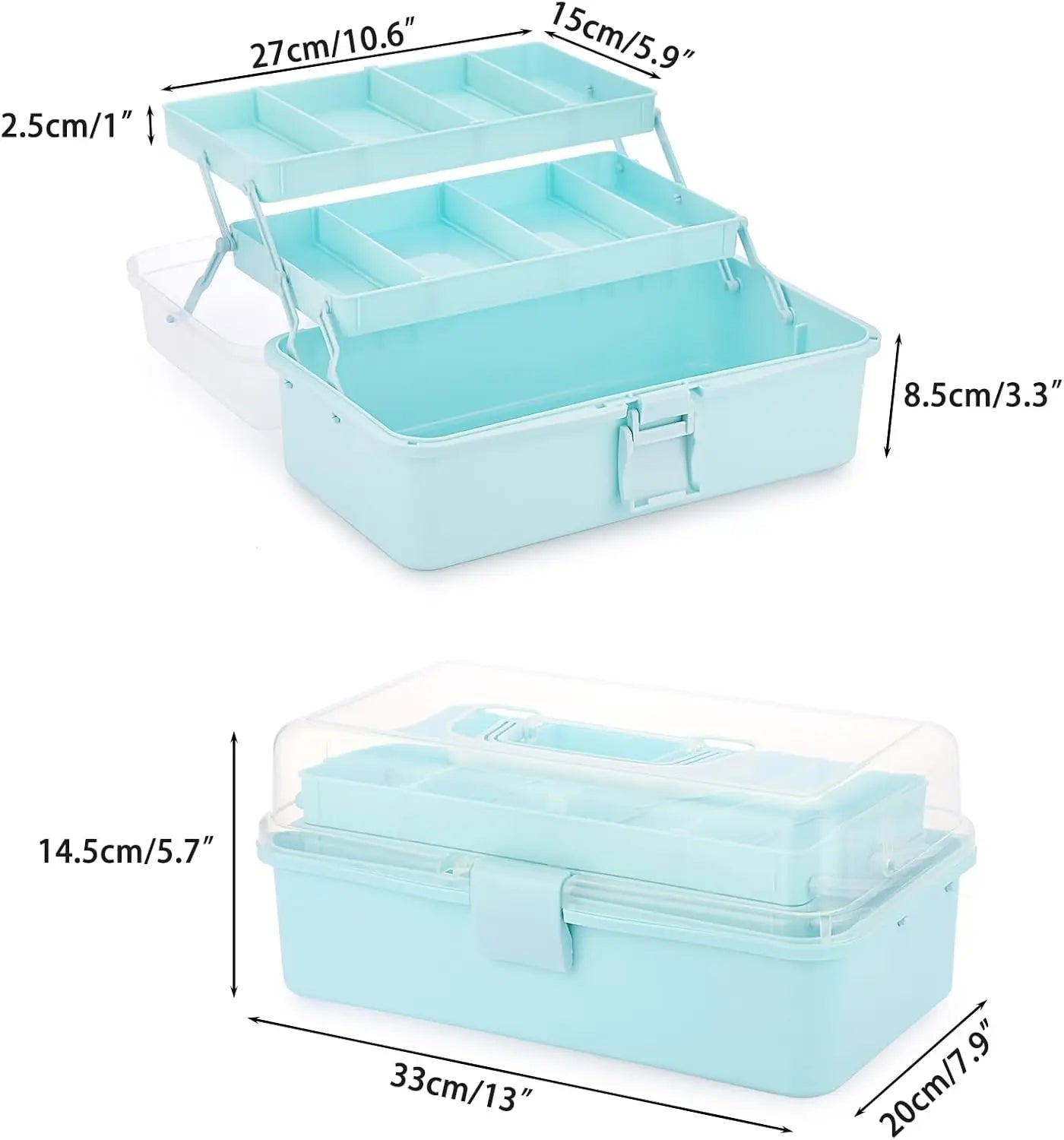 3-Layer Plastic Craft Organizer