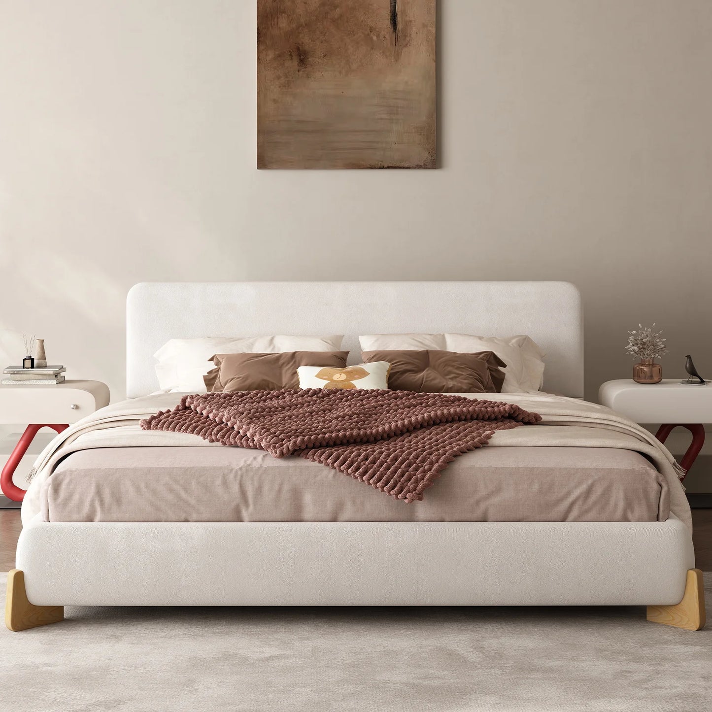 QueenSize Boucle Bed Frame