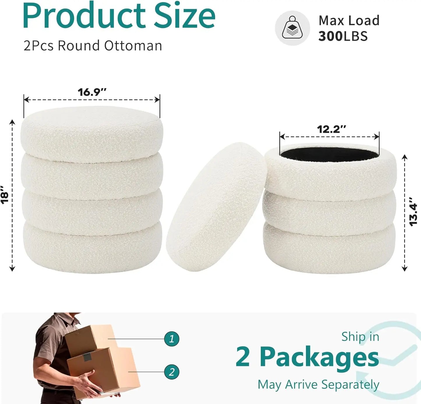 Modern Upholstered Vanity Stool