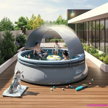Inflatable Pool with Canopy