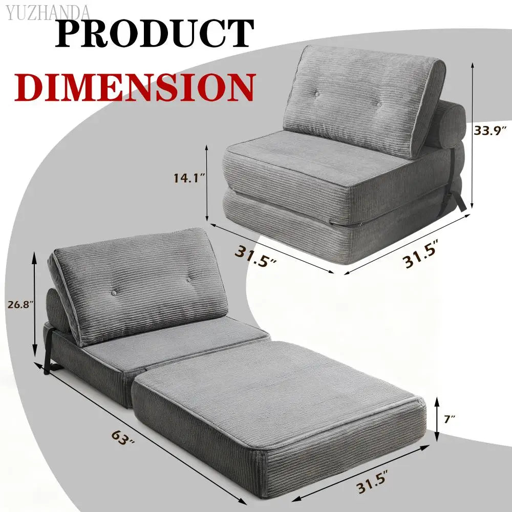 Convertible  Corduroy Futon Guest Accommodation