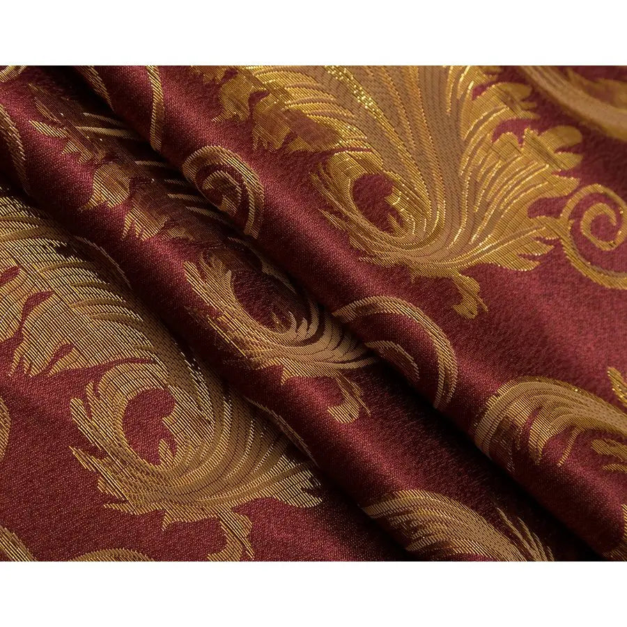 Burgundy Gold Curtain