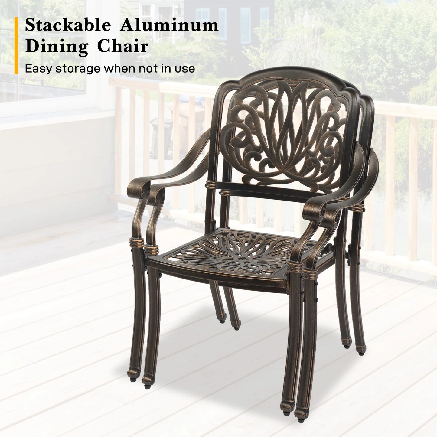 Outdoor Bistro Chairs Antique Bronze