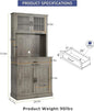 Freestanding Buffet Glass Doors