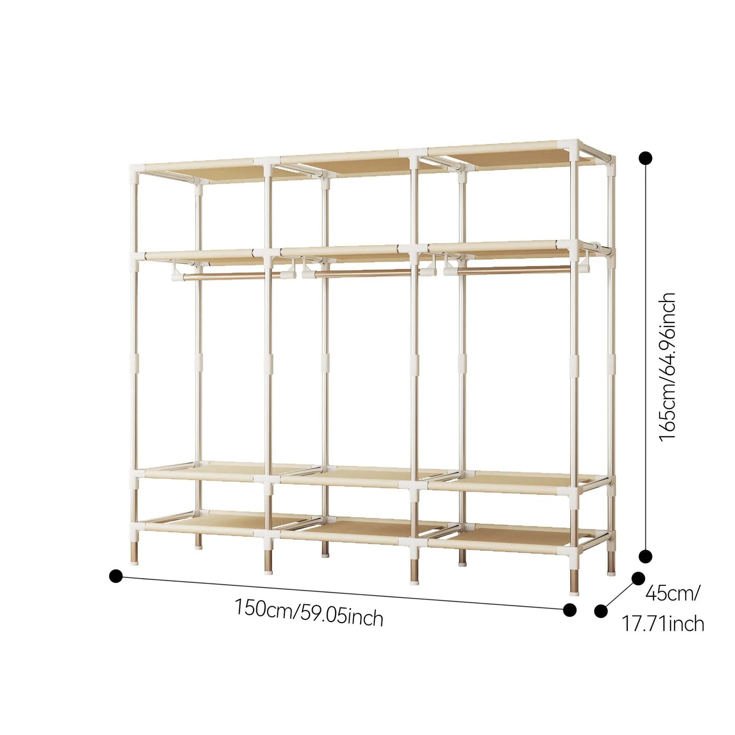 Portable Wardrobe Closet with - Includes for Bedroom