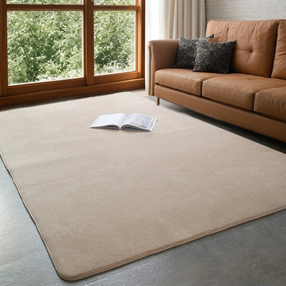 Modern Coral Velvet Carpet