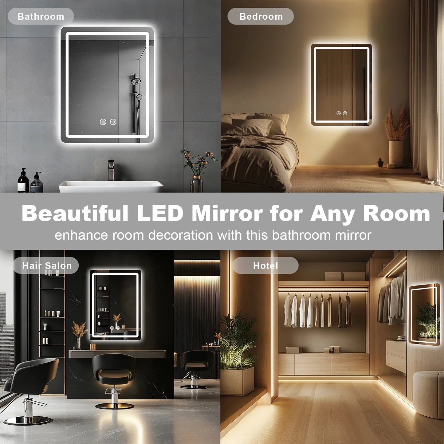Vanity Mirrors with Backlit Lights