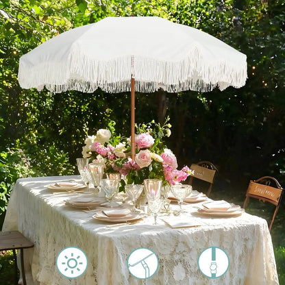 Outdoor Umbrella with   for Patio Beach Picnic