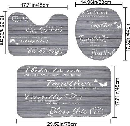 4-Piece Grey Bathroom Set