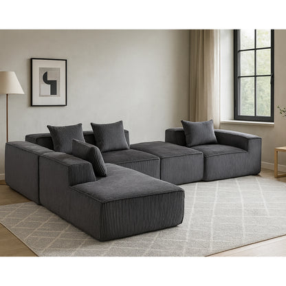 Sectional boneless Couch withModern Sofa with  Upholstered Couches for Room