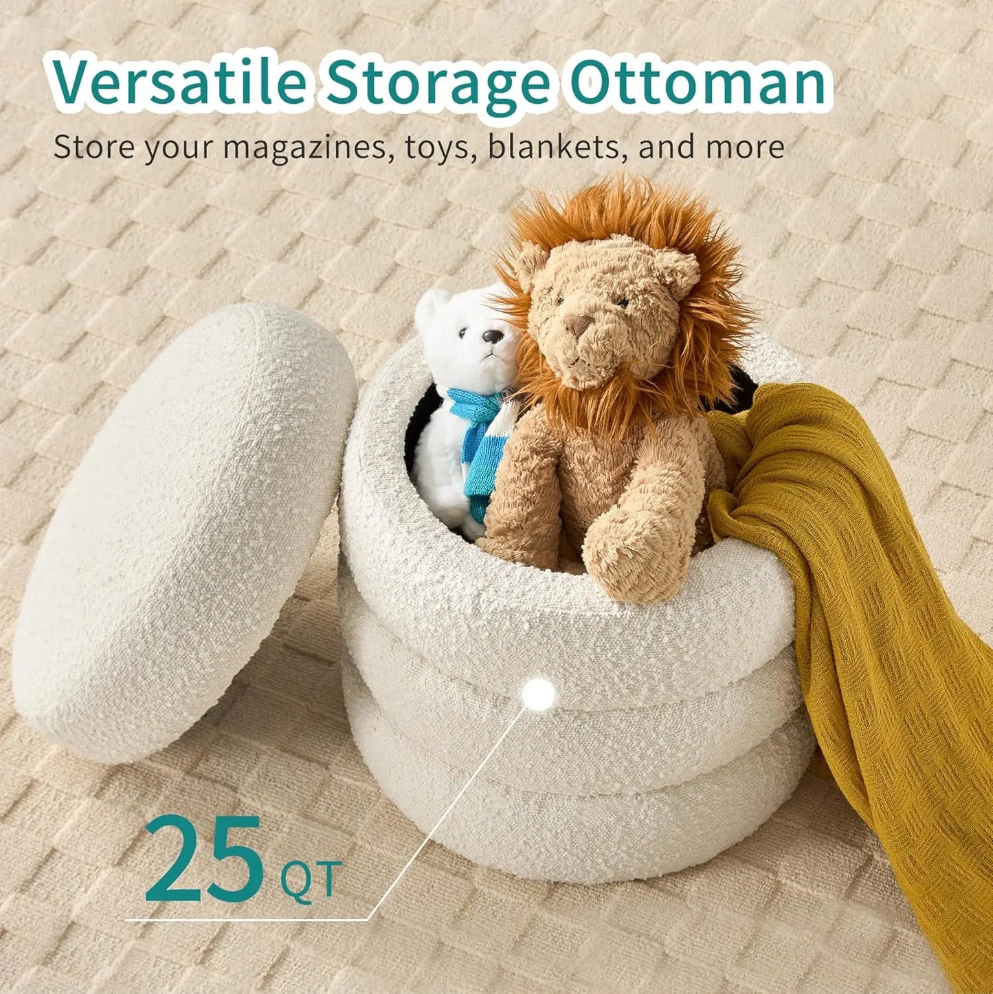 Modern Upholstered Vanity Stool