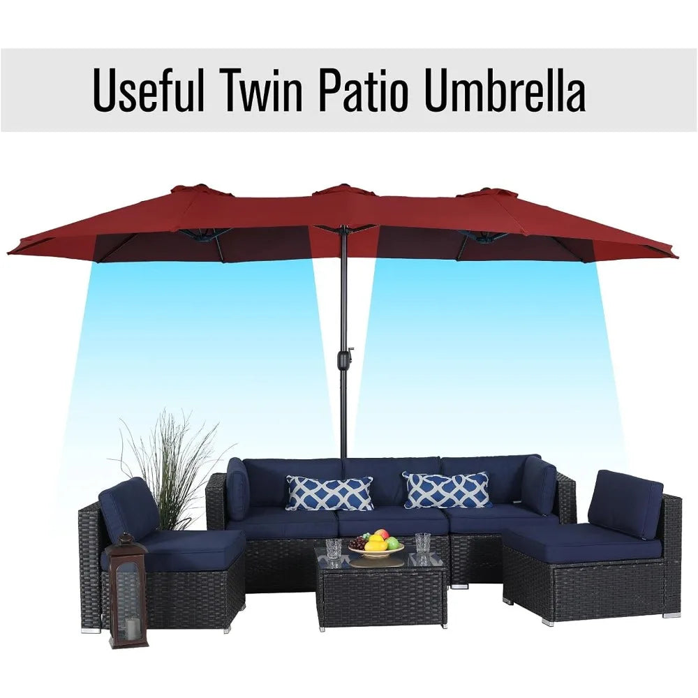 Double-Sided Pool Umbrellas