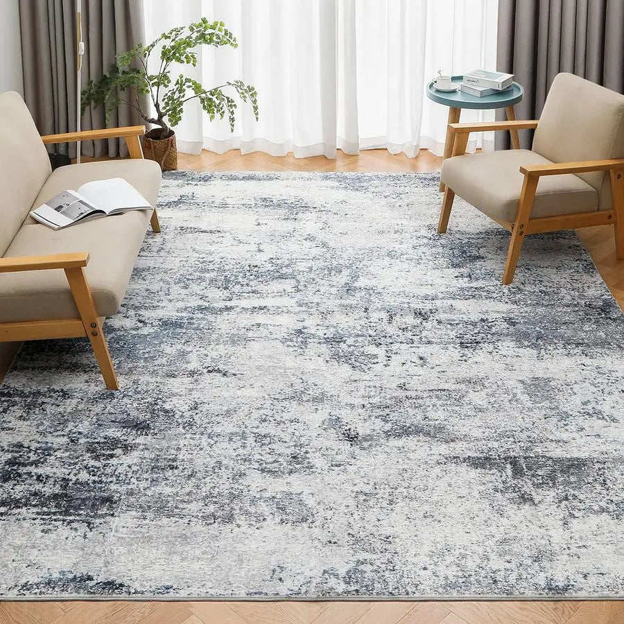 8x10 Area Rugs for Living Room Rug Washable Abstract Large Rug for Dining Room Bedroom Carpet Non Slip 8 by 10 Indoor Modern Nu