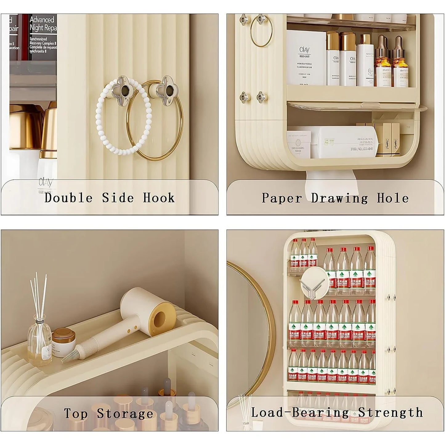 Wall Mount Makeup Organizer