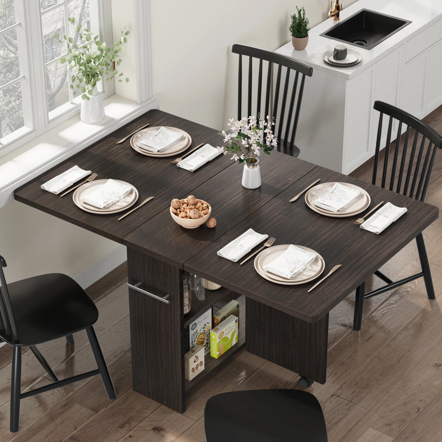 Space-Saving Folding Dining Table