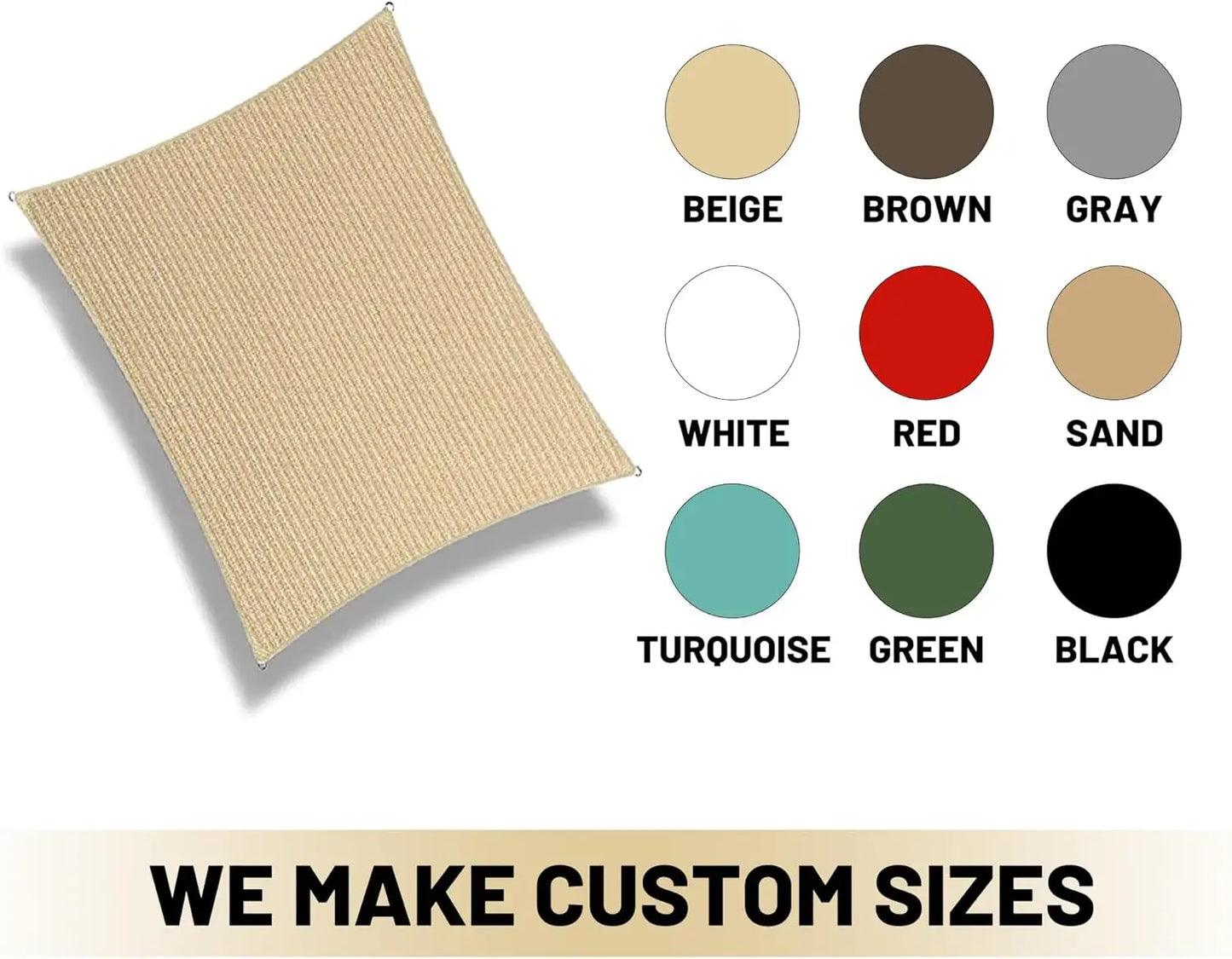 Gray Sun Shade Sail Canopy