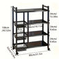 4-Tier Freestanding Shelf with 3 Baskets
