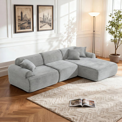 leather segmented sofa