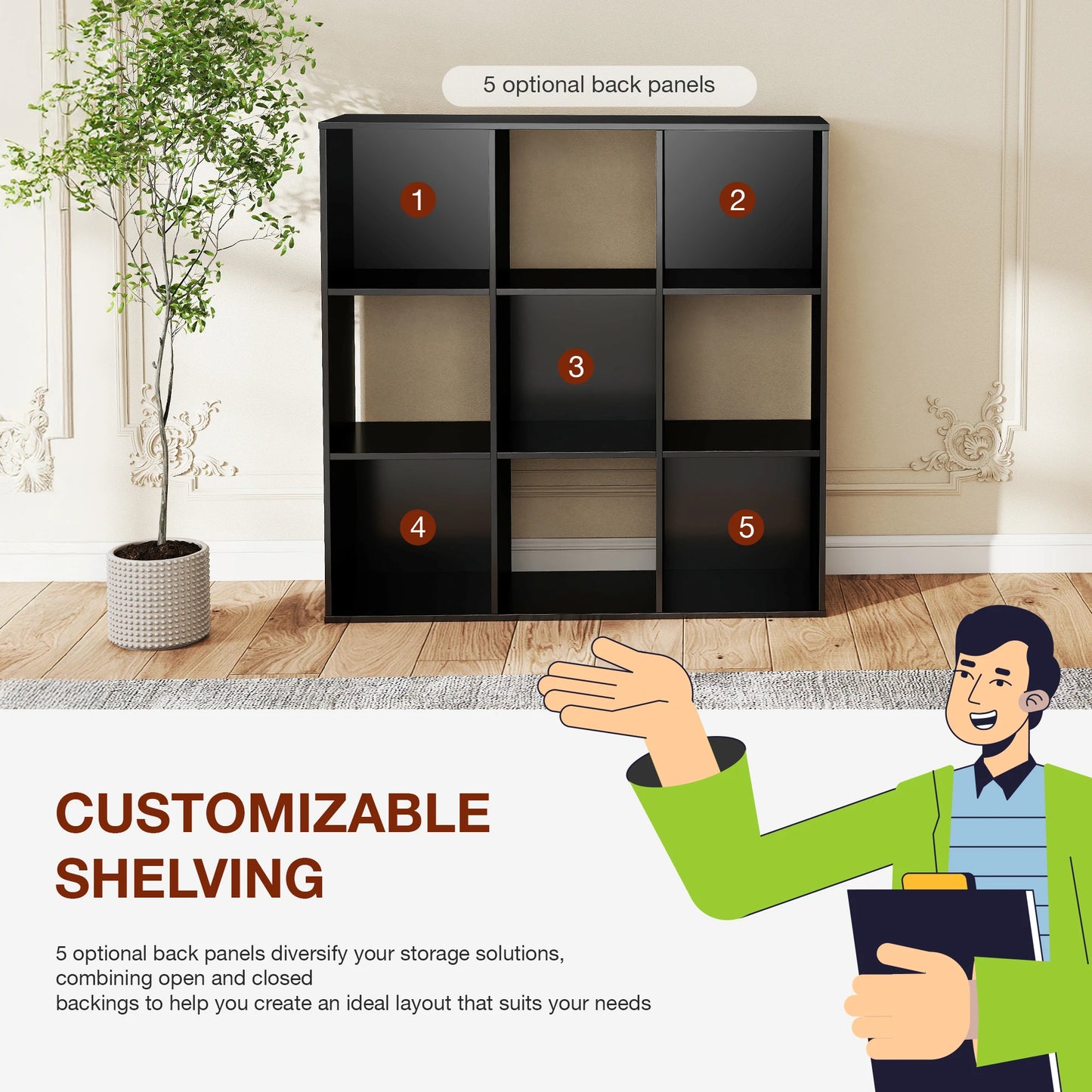 Wooden Shelf Bookcase