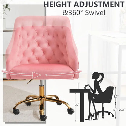 Vanity Chair with Wheels