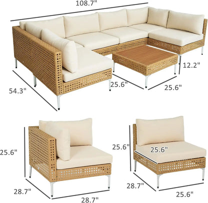 7-Piece  Wicker Furniture Set