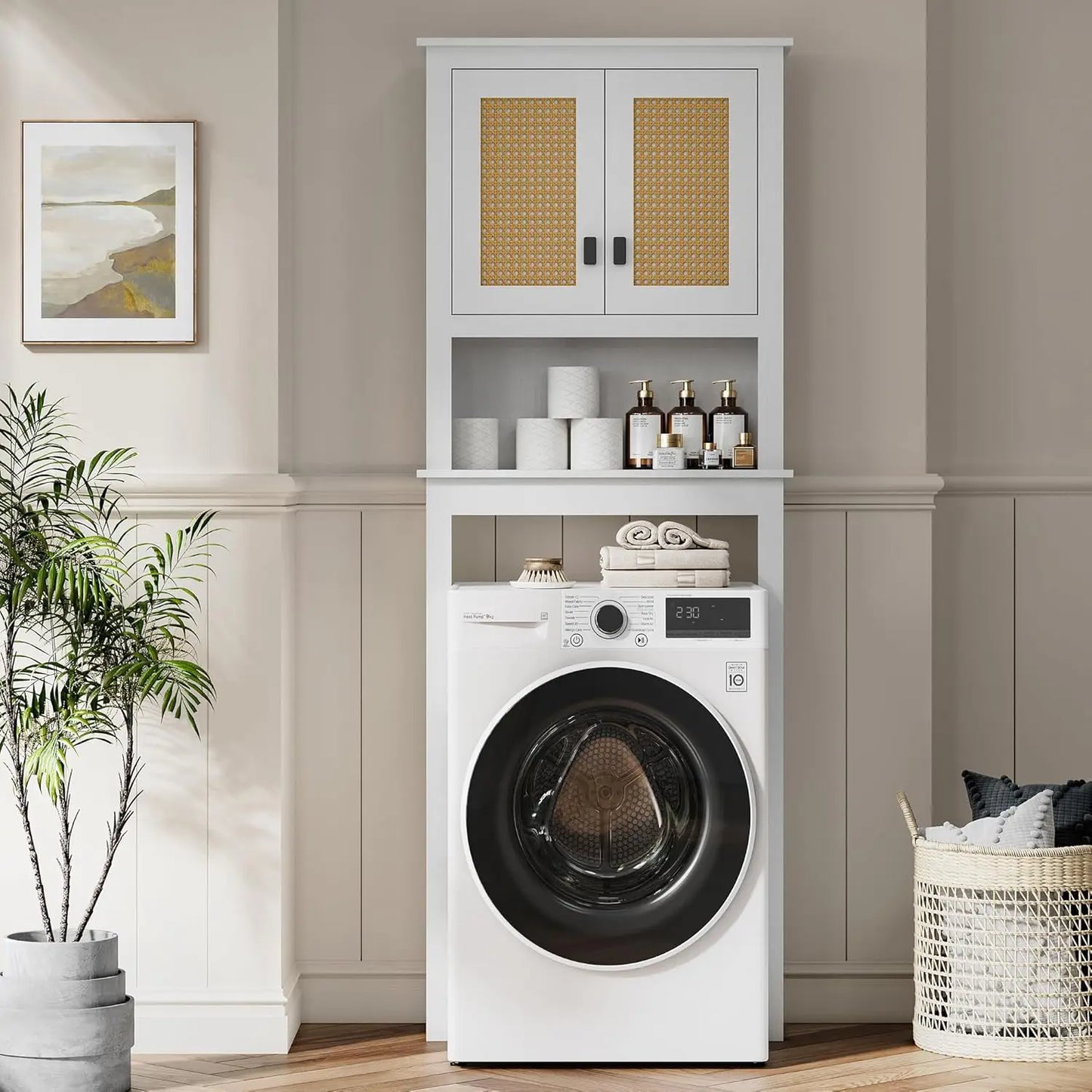 Farmhouse White Storage Cabinet