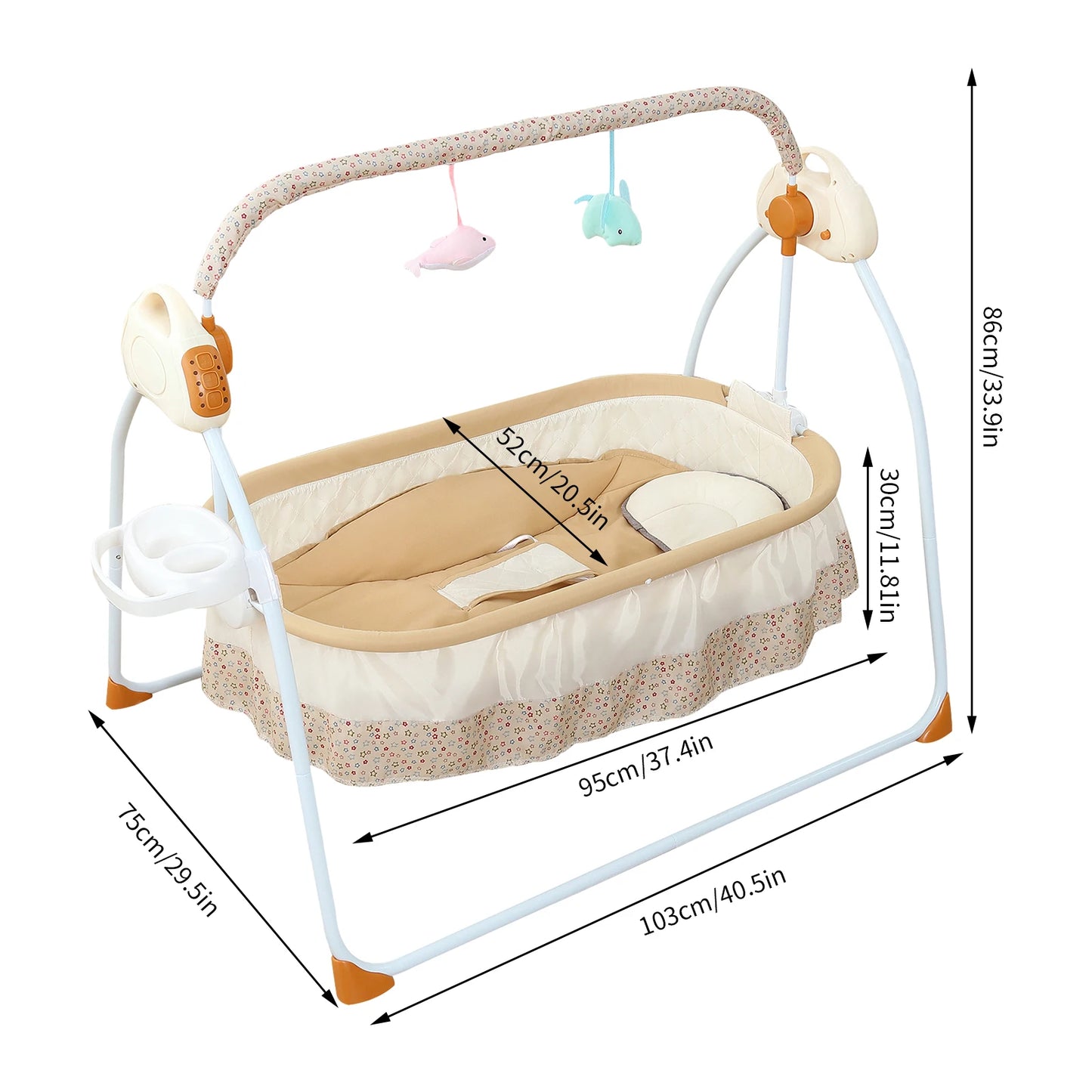 Foldable Electric Baby Cradle