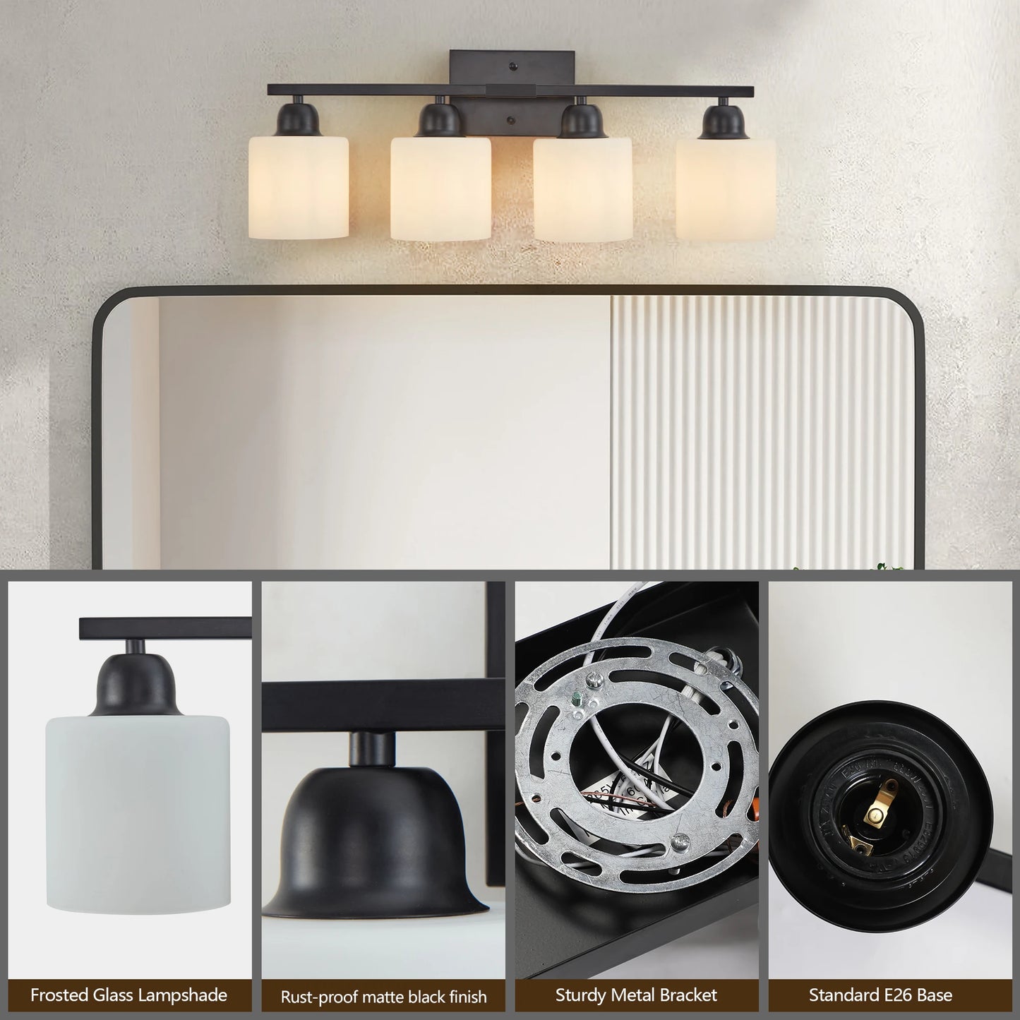 4 Vanity Lights for  Bedroom Mirror