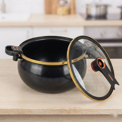 8.45Qt Black Non-Stick Micro Pressure Cooker