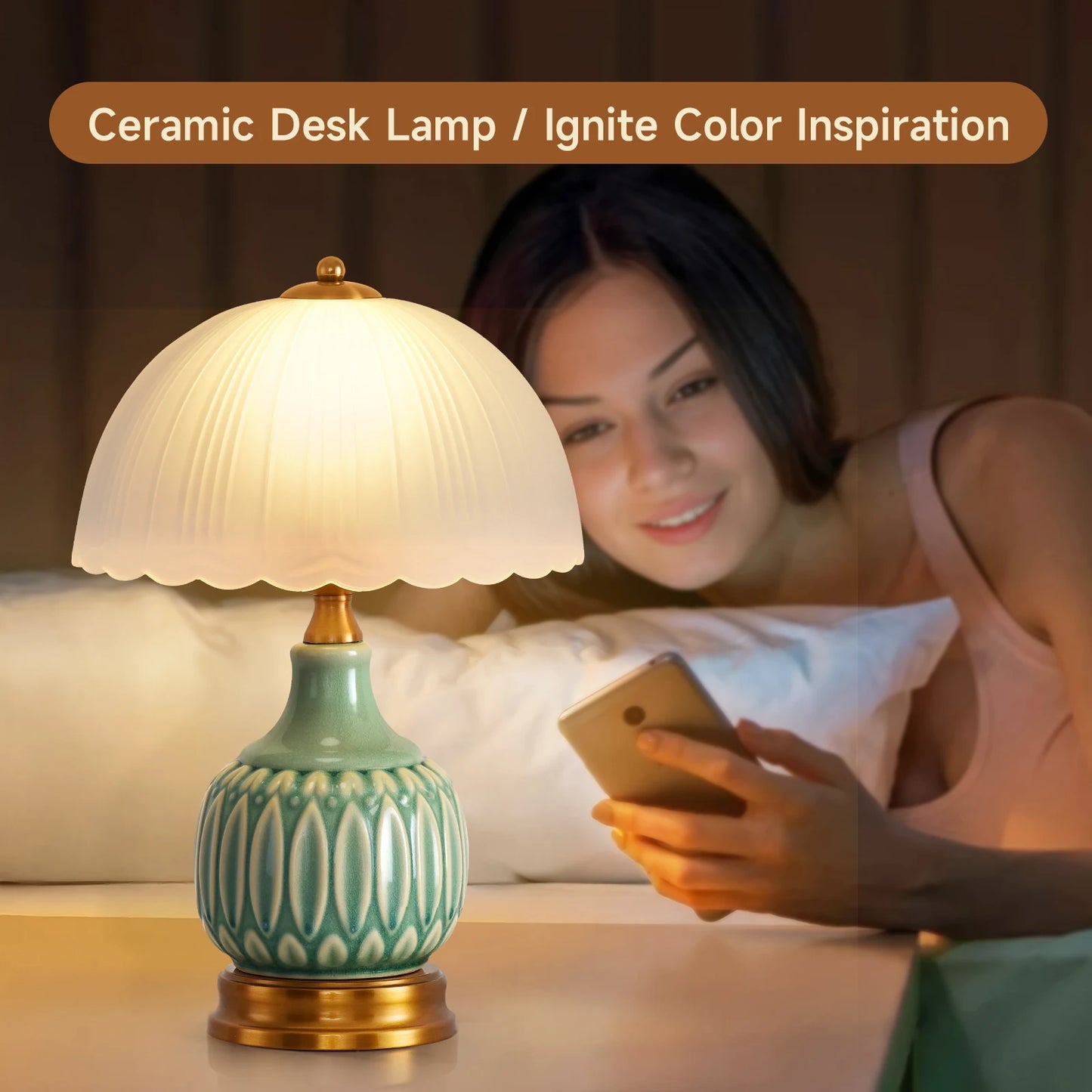 16" Modern Ceramic Table Lamps