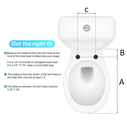 Non-Electric Round Bidet Toilet Seat