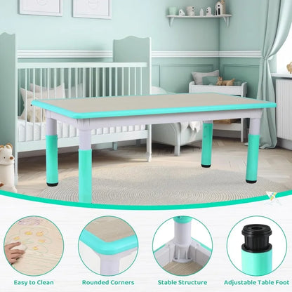 Kids Table and 6 Chairs Set,