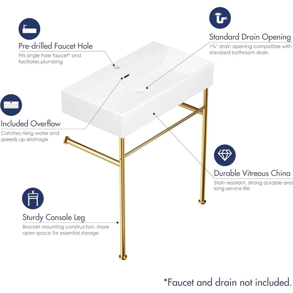 Console Bathroom Sink