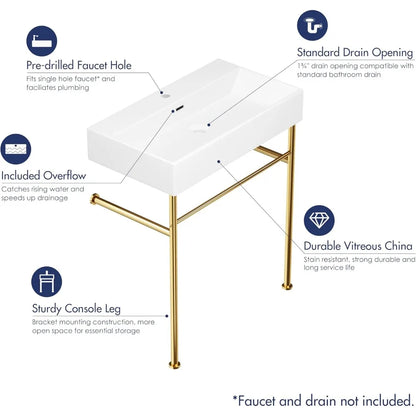 Console Bathroom Sink