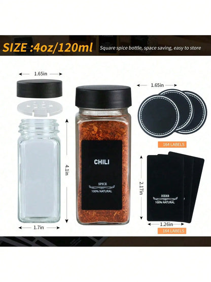 4oz Glass Spice Jars (12PCS)