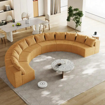 Curved Modular Sectional Foam Sofa