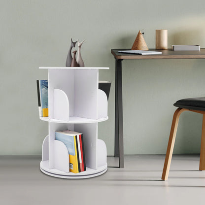 2-Layer Rotating Bookshelf