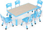 Kids Table and 6 Chairs Set,