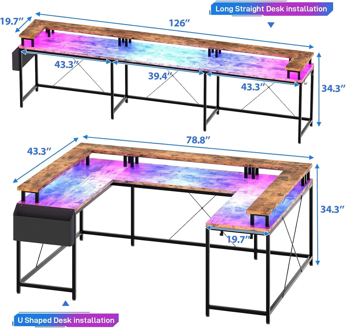 U Shaped Gaming Desk