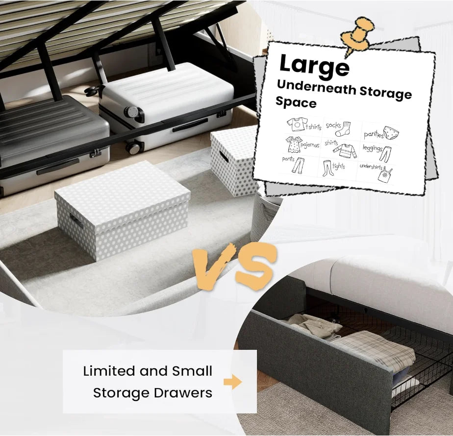 King Size Lift Up Storage Bed